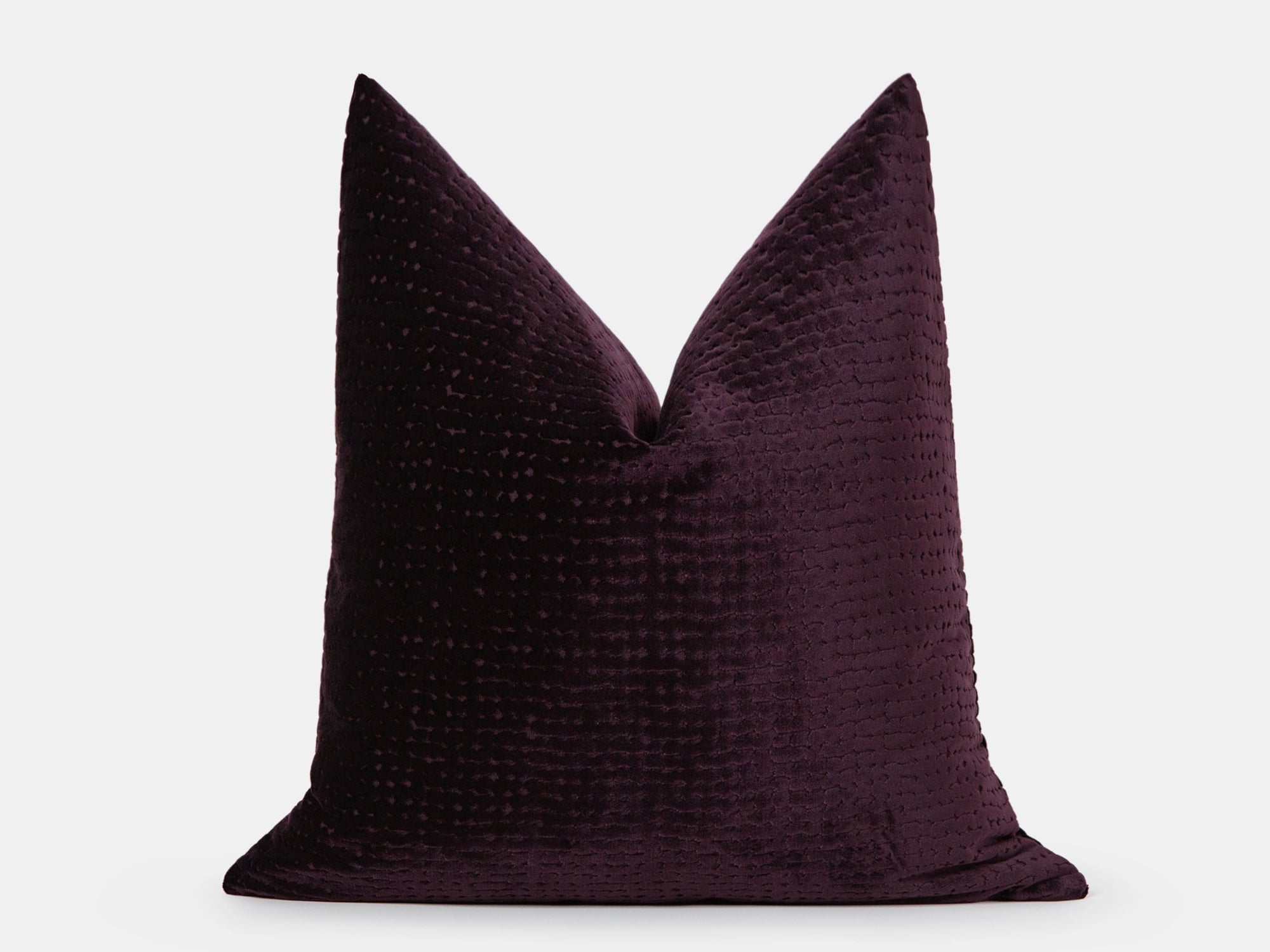 Deep Plum Cut Velvet Pillow Cover