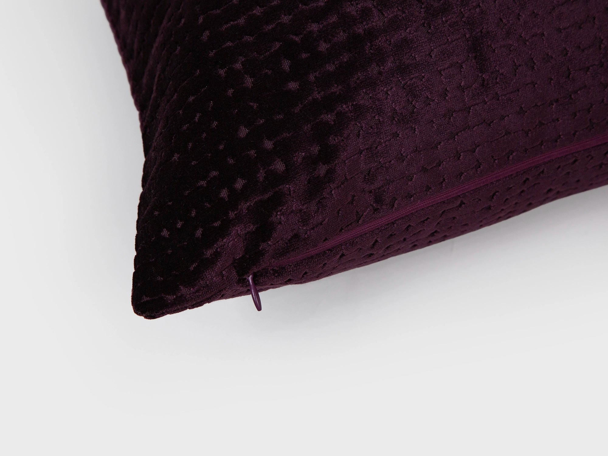 Deep Plum Cut Velvet Pillow Cover