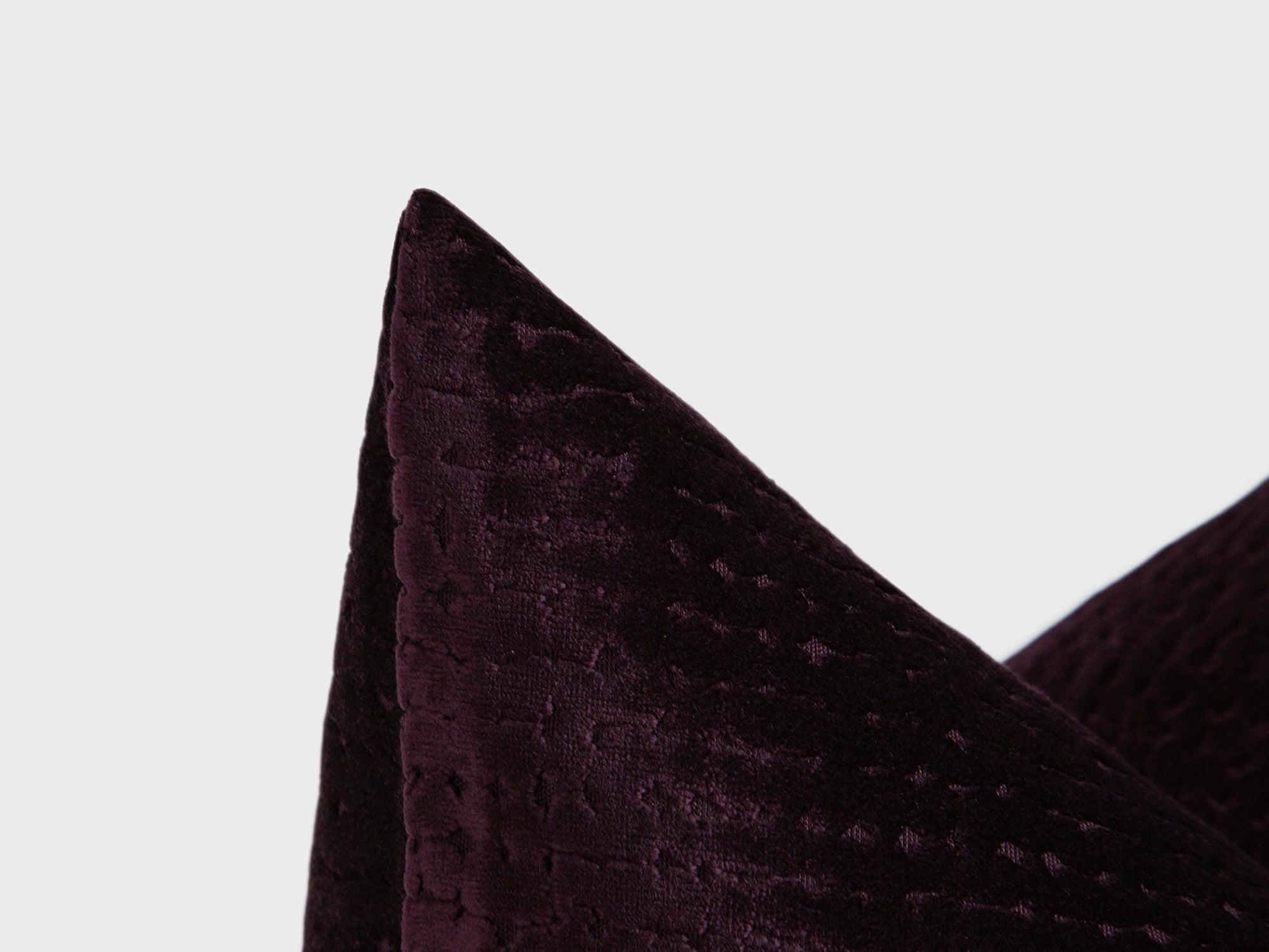 Deep Plum Cut Velvet Pillow Cover