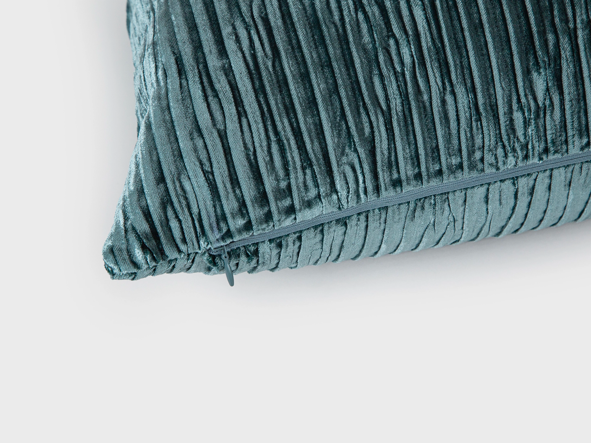 Teal Textured Luxury Velvet Pillow Cover