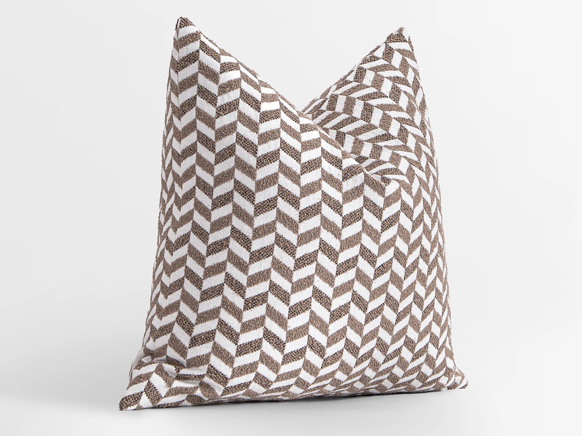 Brown Herringbone Pillow Cover