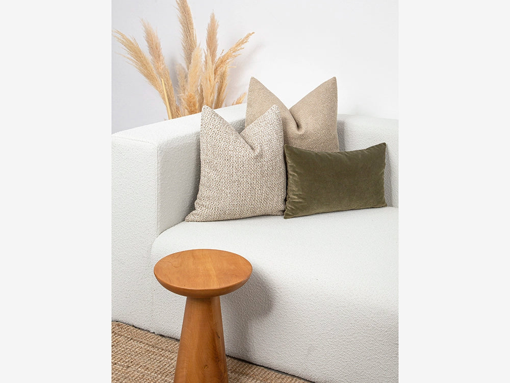 Beige Textured Boho Pillow Cover