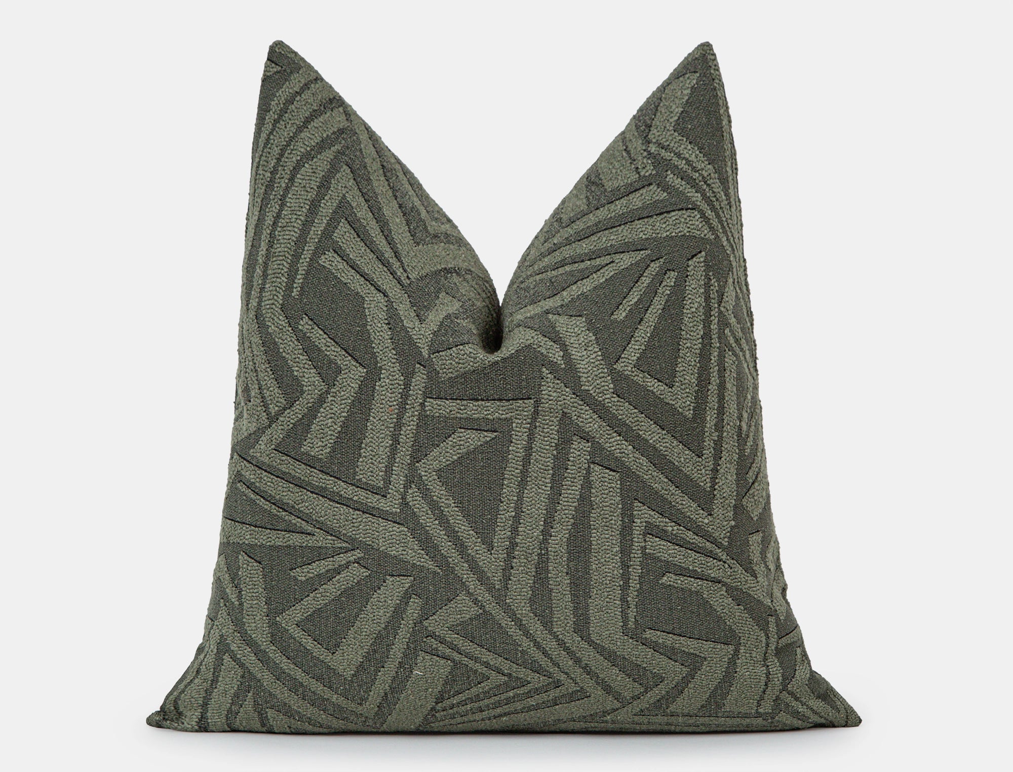 Green Arch Geo Textured Pillow Cover - District