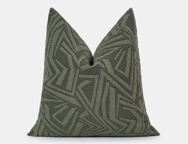 Green Arch Geo Textured Pillow Cover - District