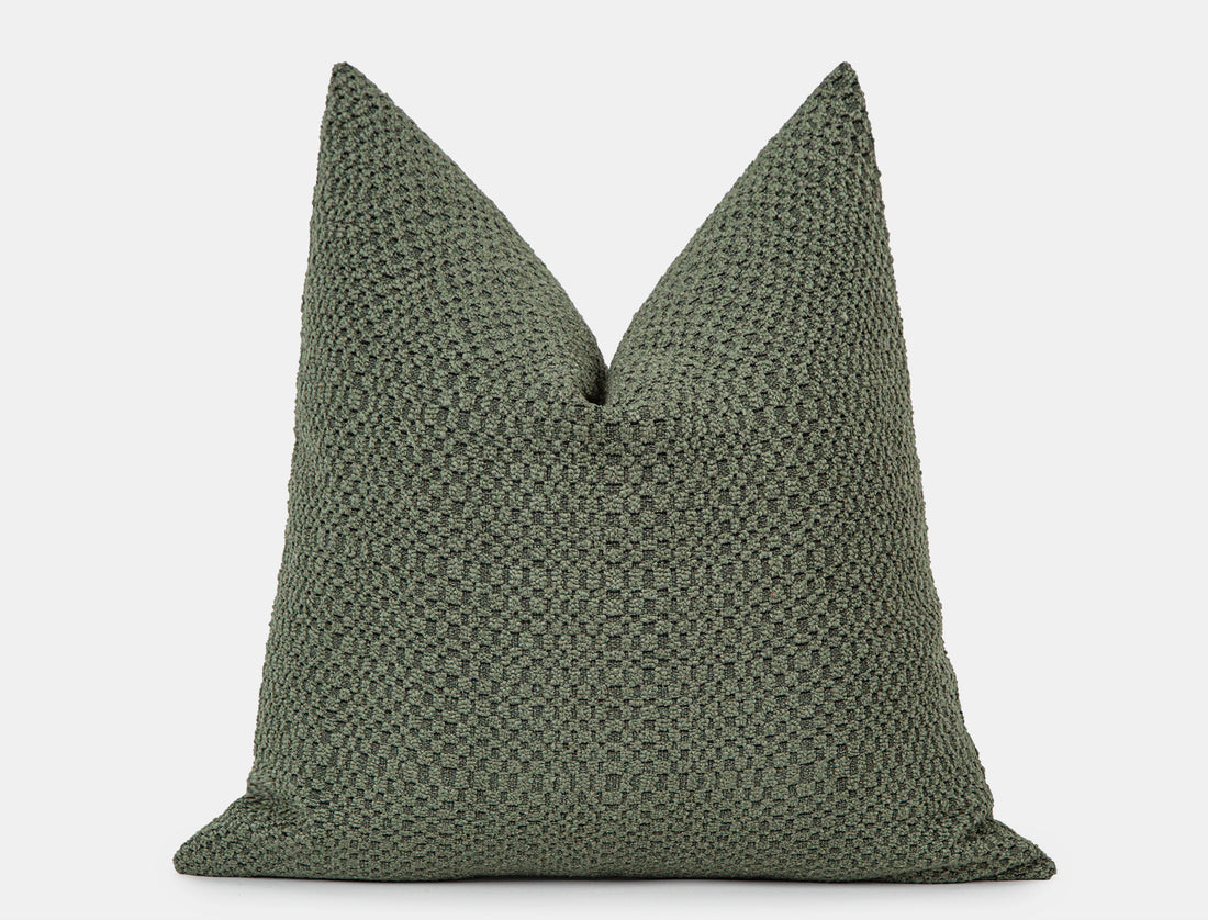 Green Tactile Textured Pillow Cover - District