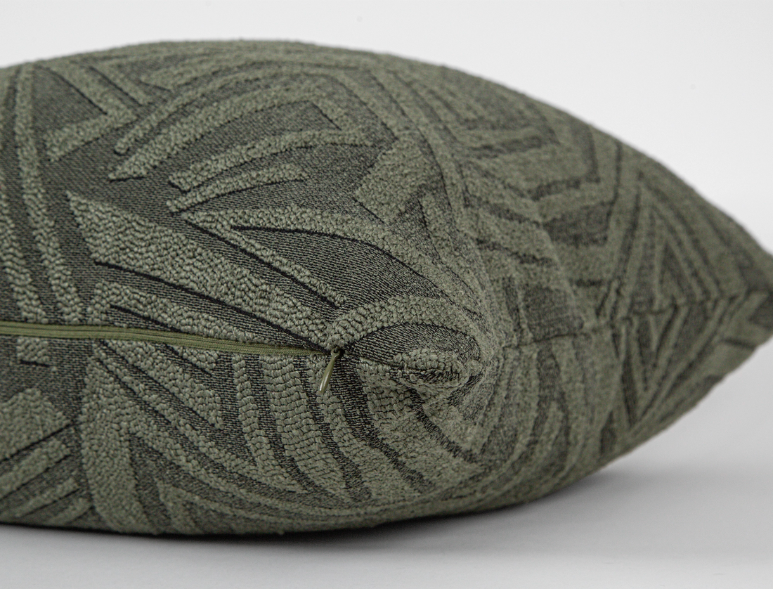 Green Arch Geo Textured Pillow Cover - District