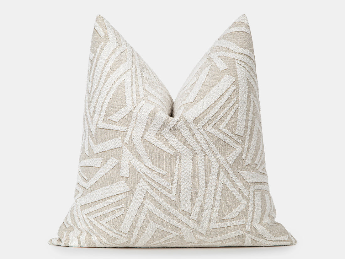 Ivory Arch Geo Textured Pillow Cover - District