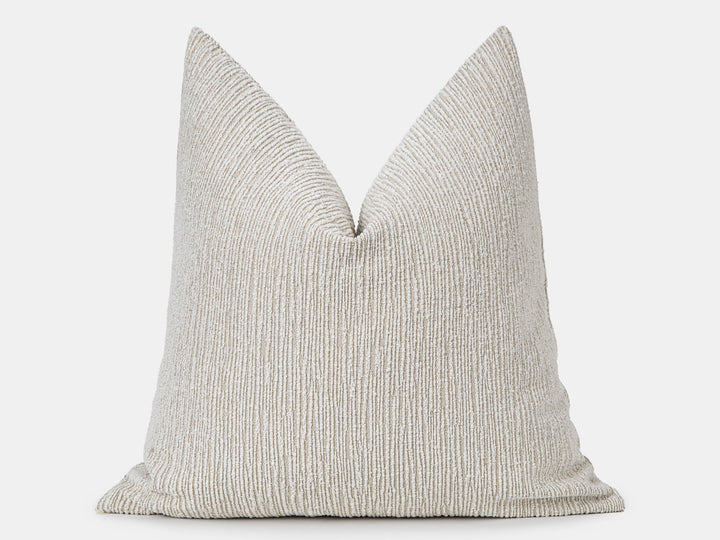 Ivory Linear Textured Pillow Cover - District