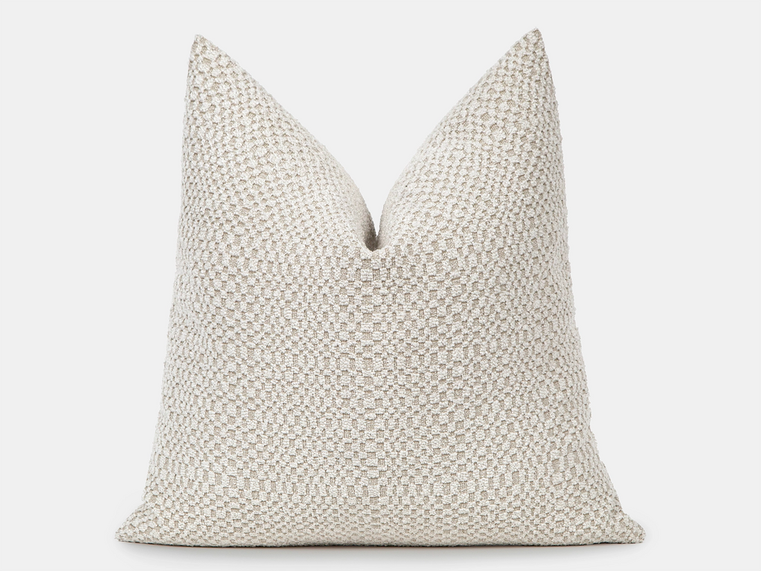 Ivory Tactile Textured Pillow Cover - District