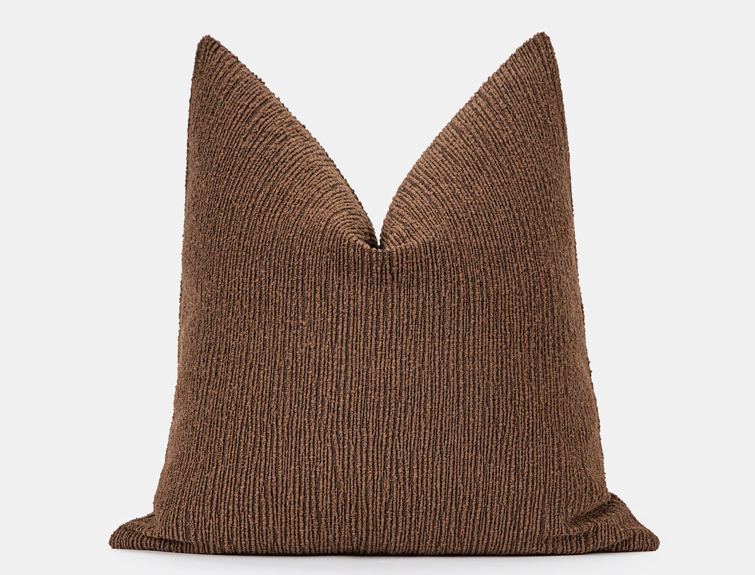 Saddle Brown Linear Pillow Cover - District