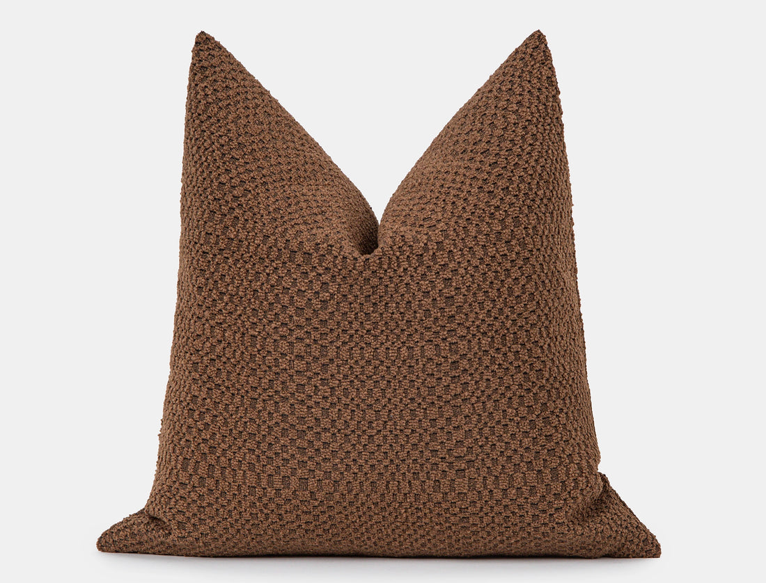 Saddle Brown Tactile Pillow Cover - District