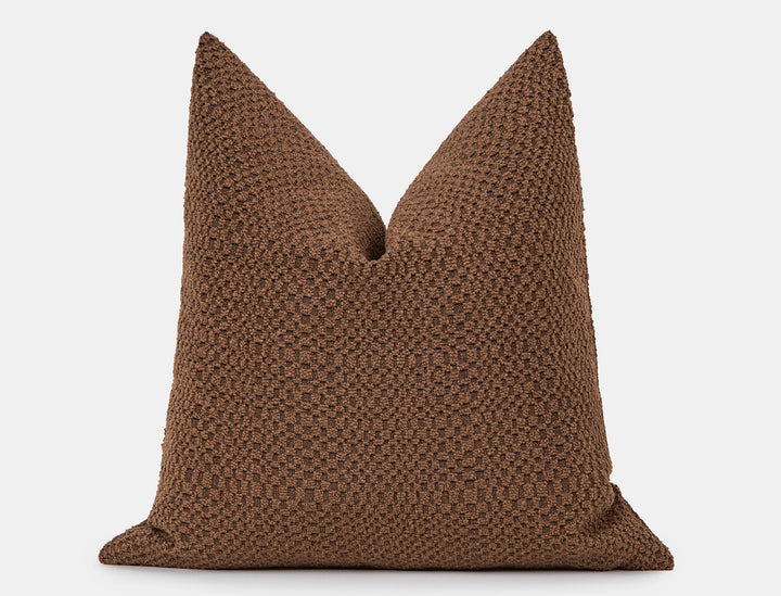 Saddle Brown Tactile Pillow Cover - District