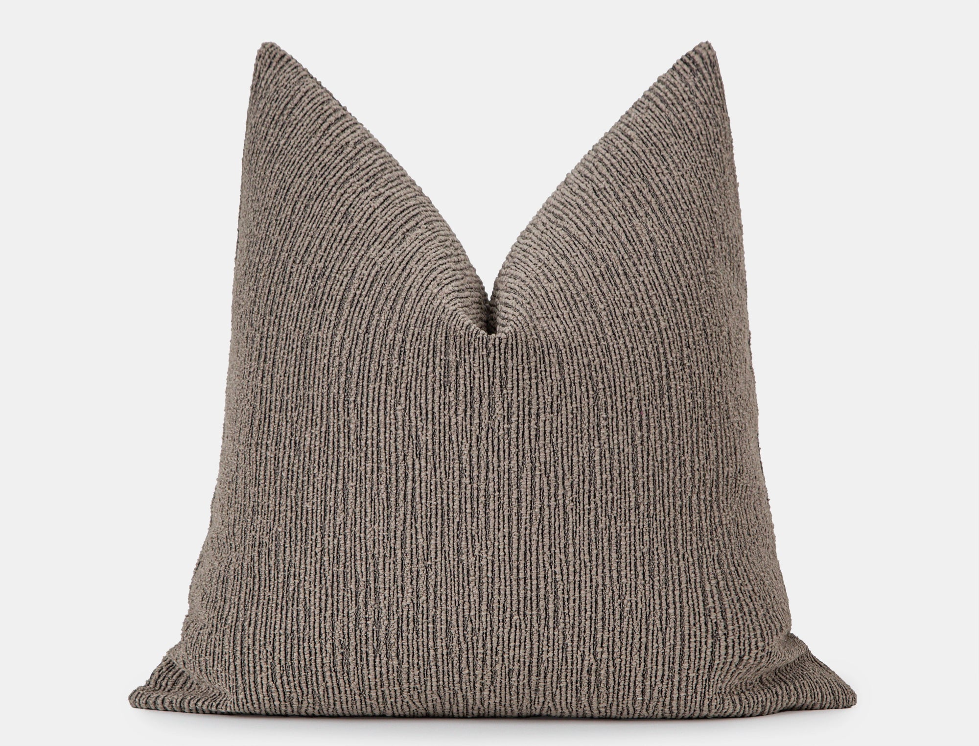 Taupe Linear Textured Pillow Cover - District