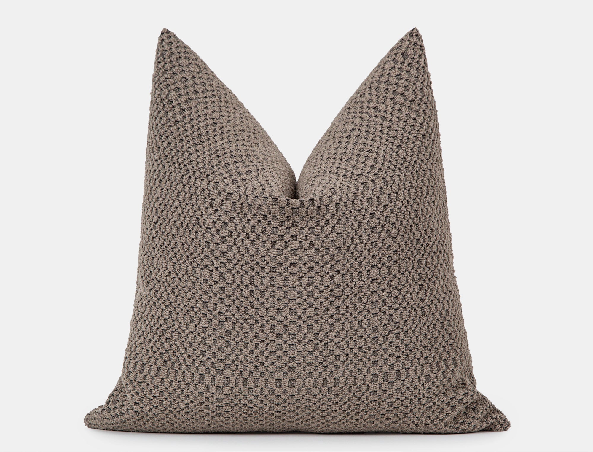 Taupe Tactile Textured Pillow Cover - District