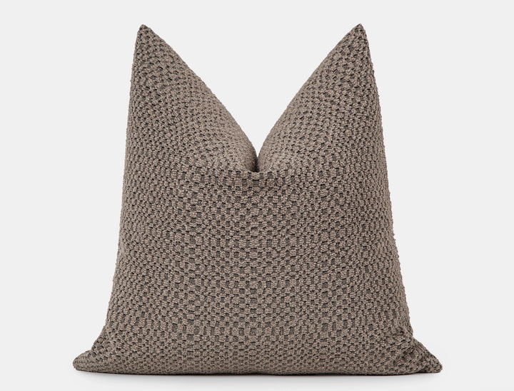 Taupe Tactile Textured Pillow Cover - District