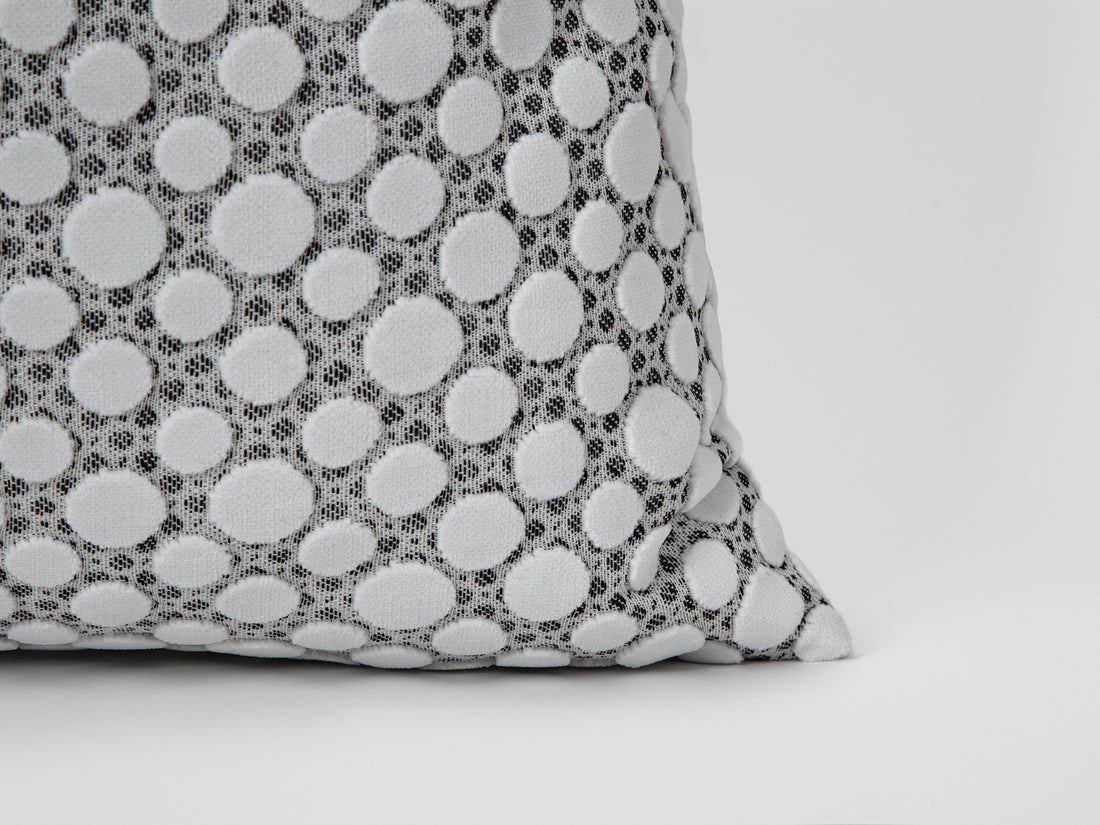 Chalk White Dotted Textured Pillow Cover