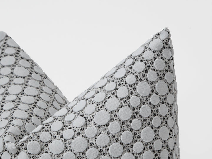 Chalk White Dotted Textured Pillow Cover