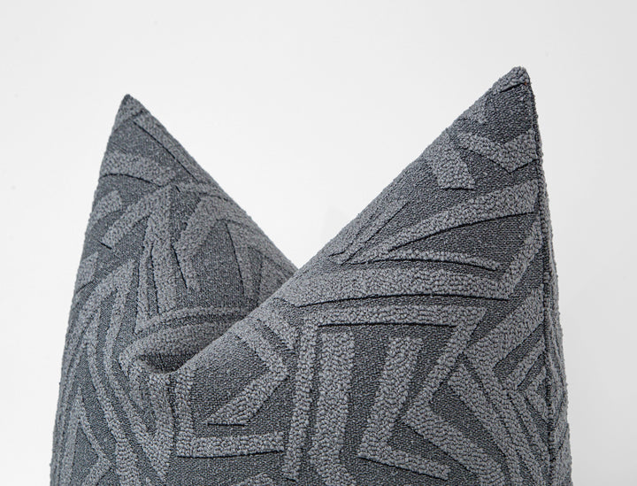 Dusty Blue Arch Geo Pillow Cover - District