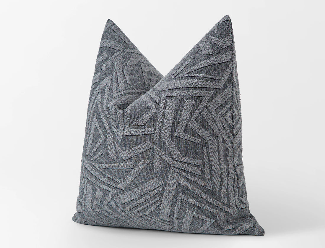 Dusty Blue Arch Geo Pillow Cover - District