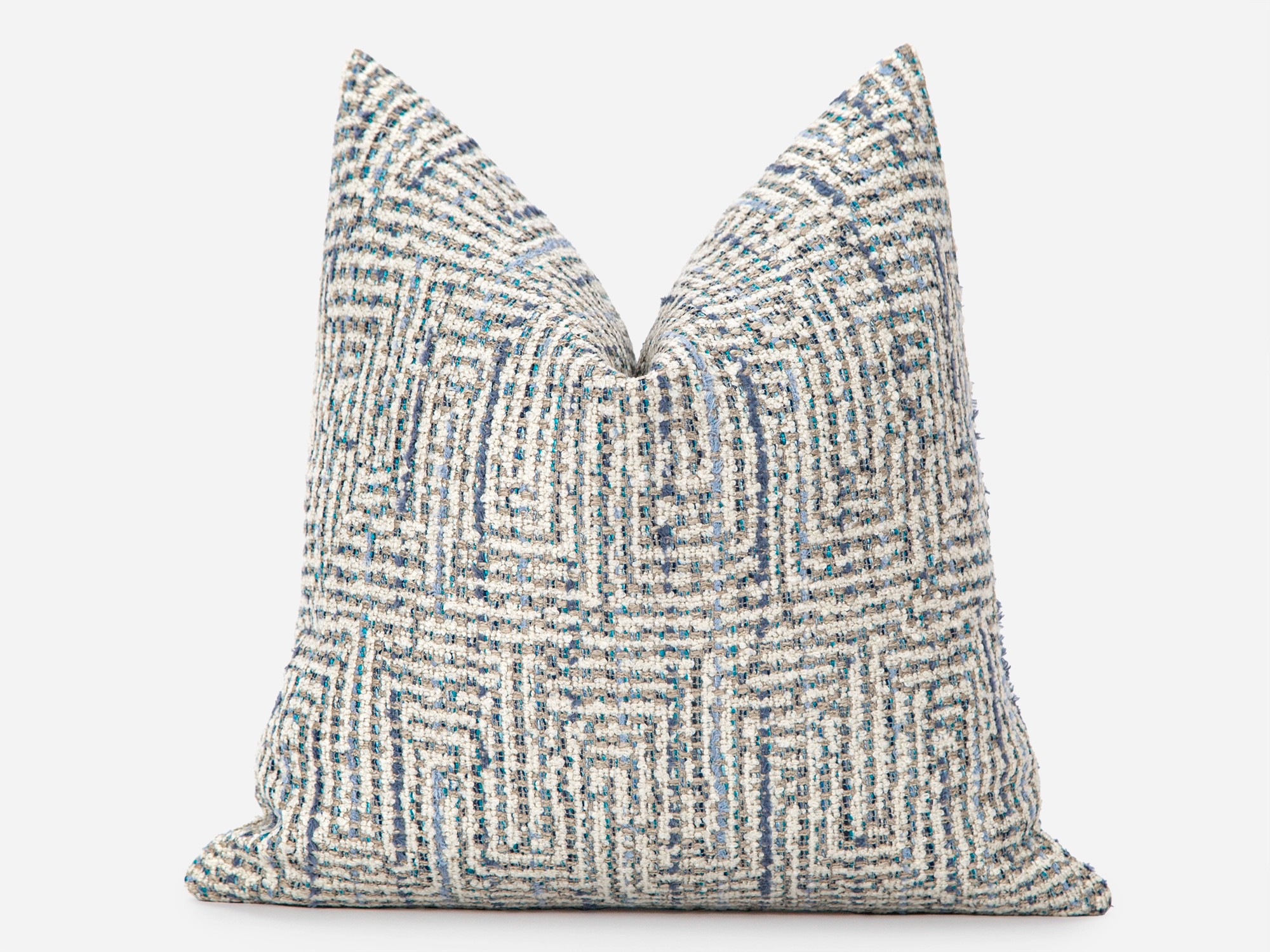 Dusty Blue Artisan Throw Pillow Cover