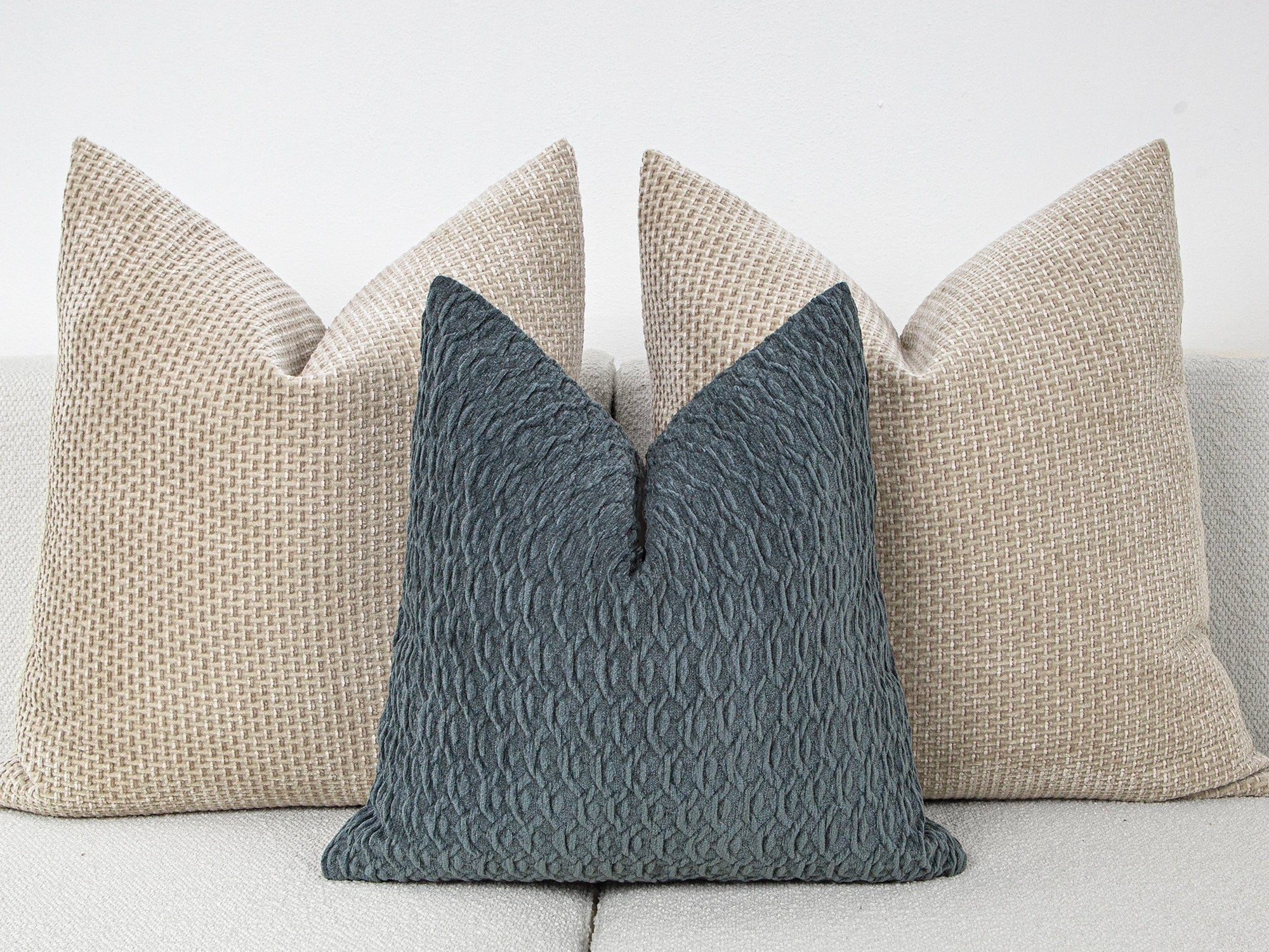 Dark Dusty Blue Pillow Cover