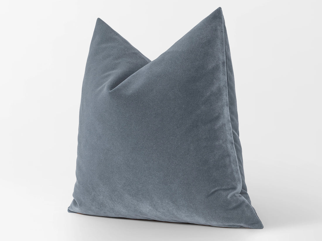 Dusty Blue Velvet Pillow Cover