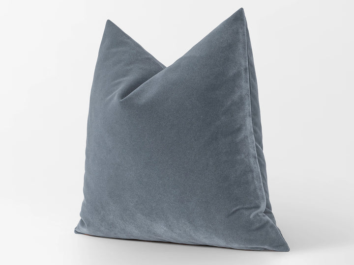 Dusty Blue Velvet Pillow Cover