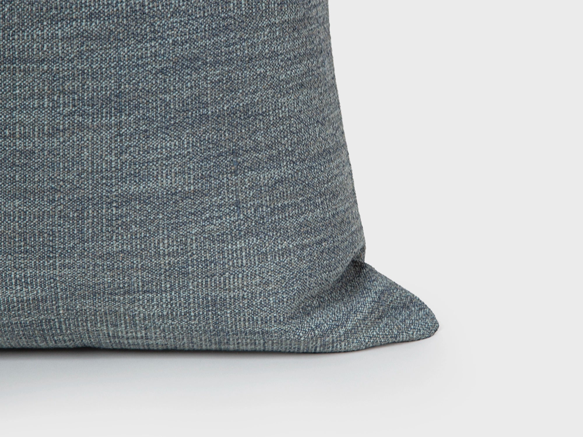 Dusty Blue Linen Woven Pillow Cover