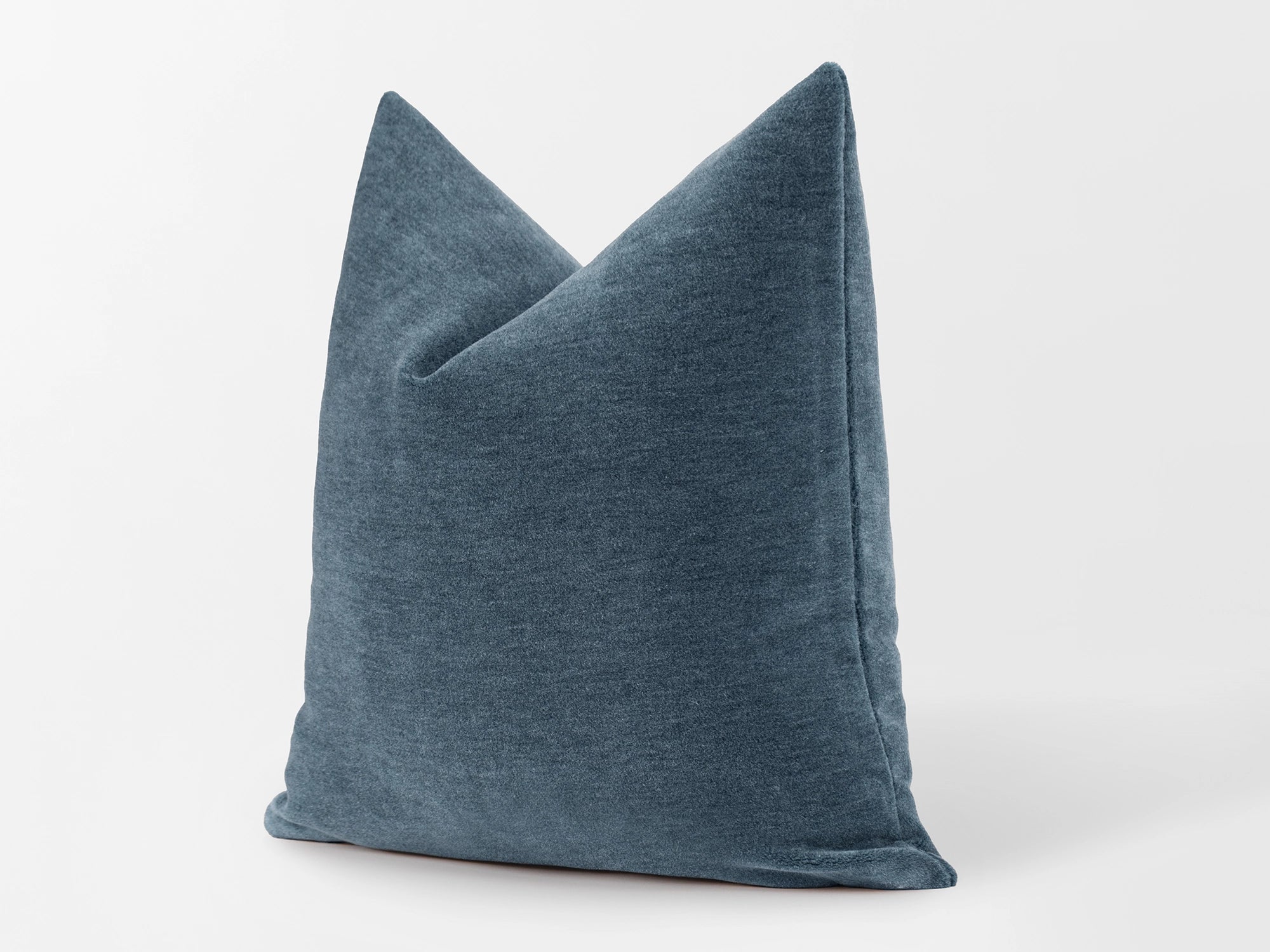 Dusty Blue Mohair Velvet Pillow Cover