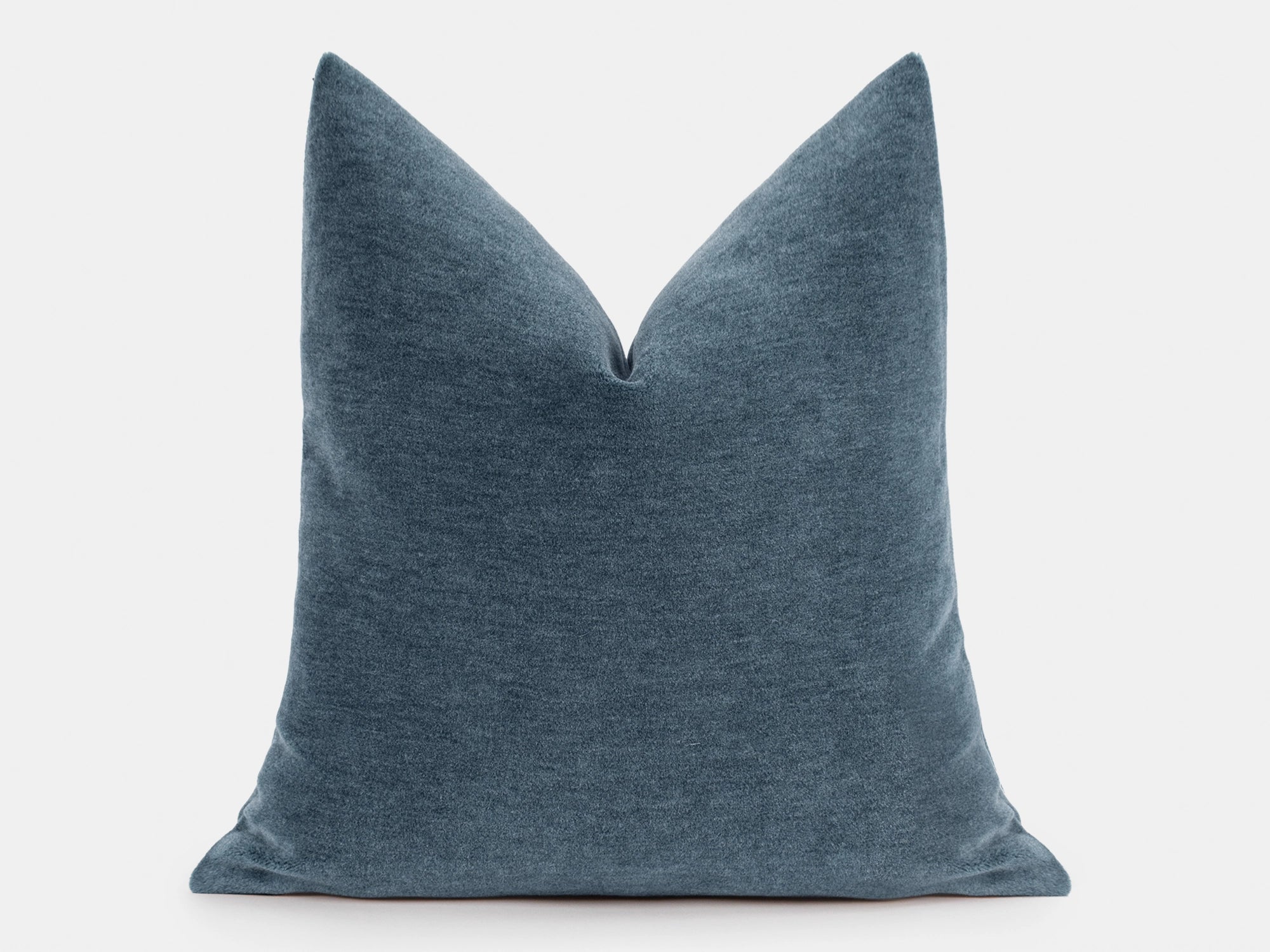 Dusty Blue Mohair Velvet Pillow Cover