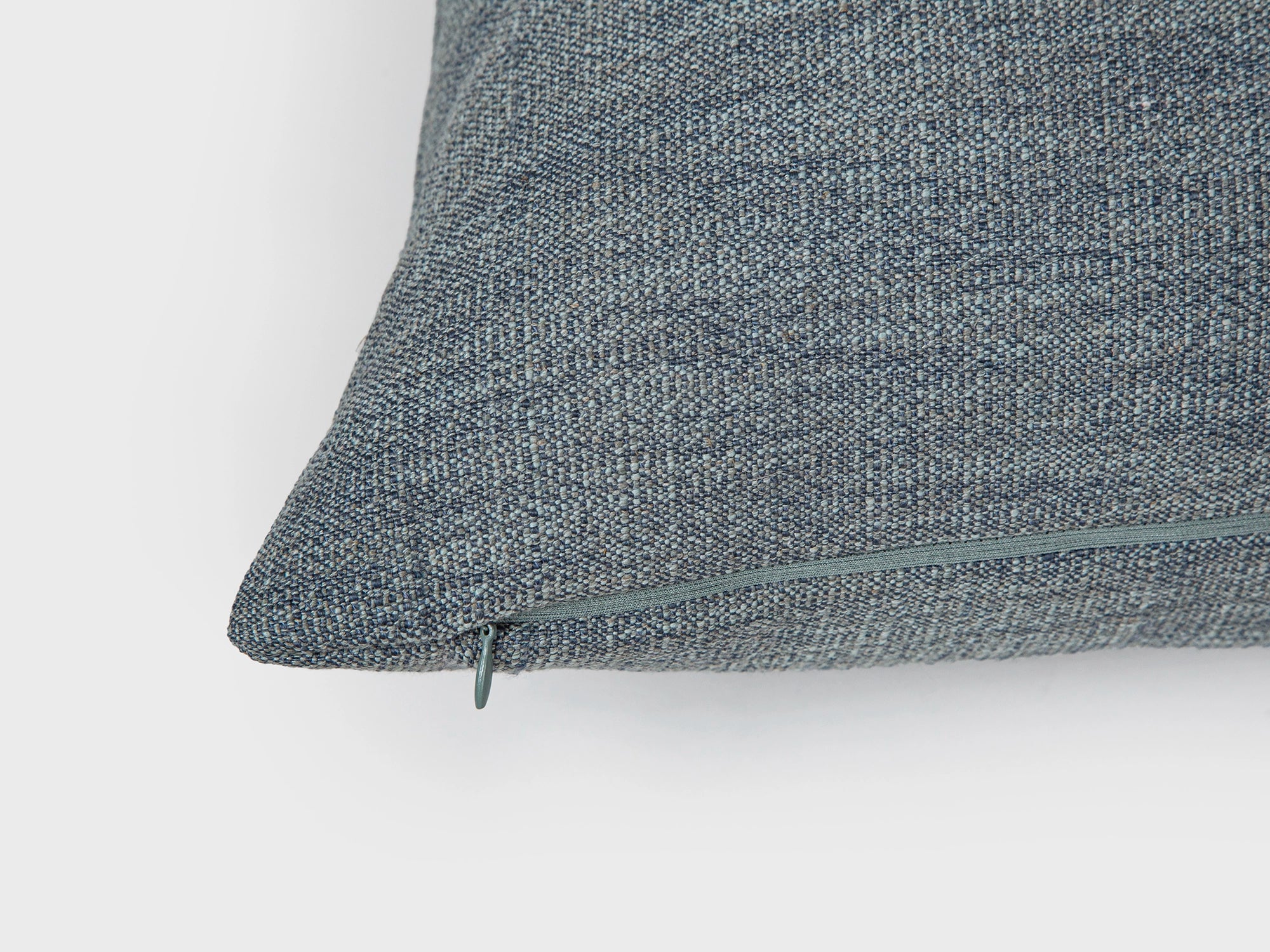 Dusty Blue Linen Woven Pillow Cover