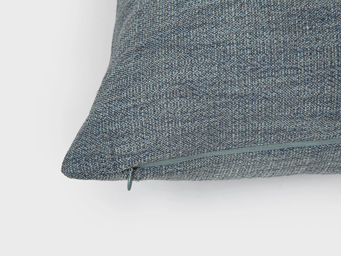Dusty Blue Linen Woven Pillow Cover