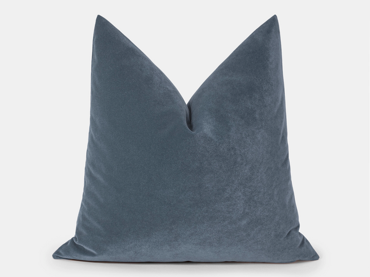 Dusty Blue Velvet Pillow Cover