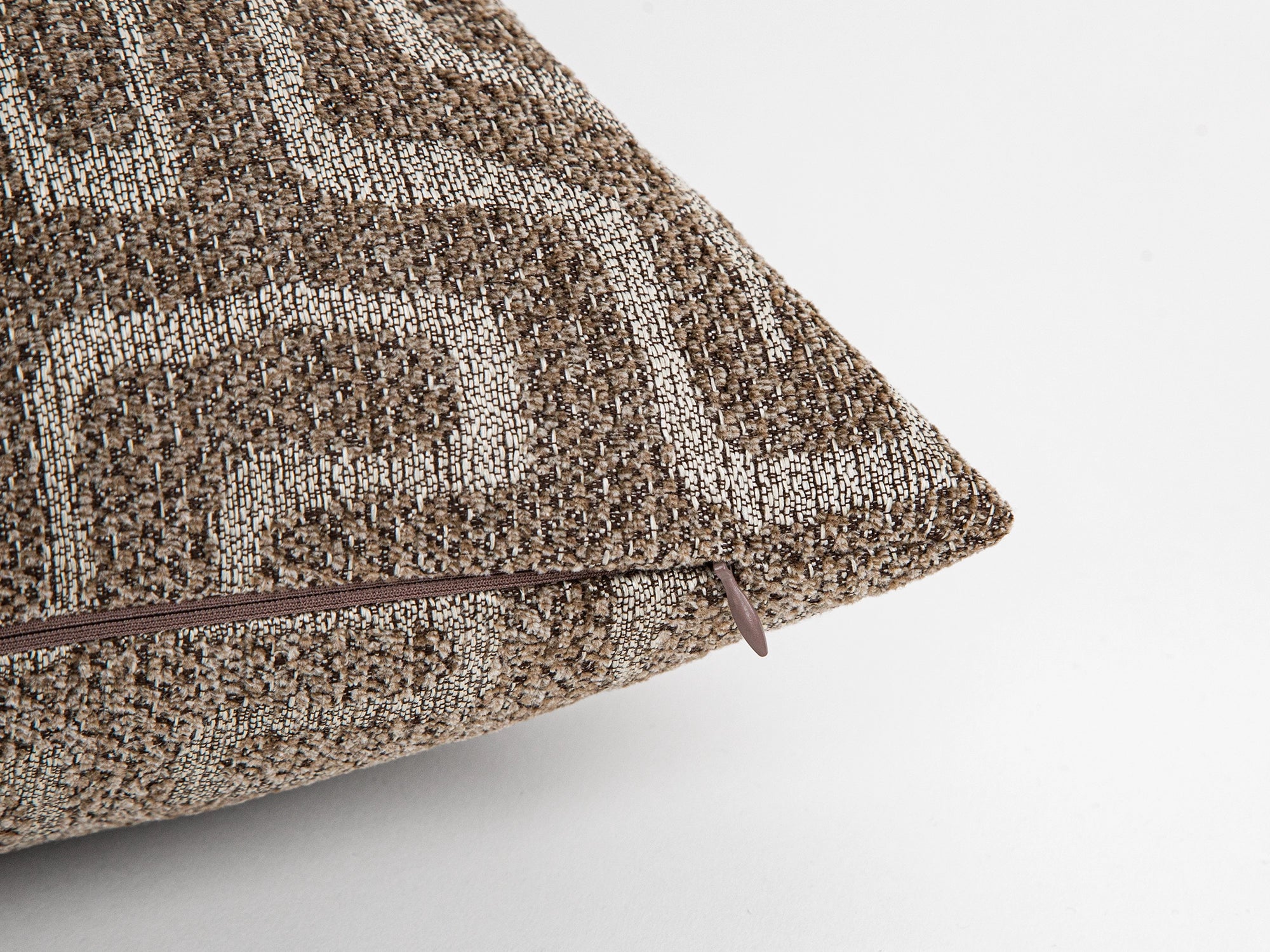 Dusty Brown Maze Pillow Cover - Tessera Collection