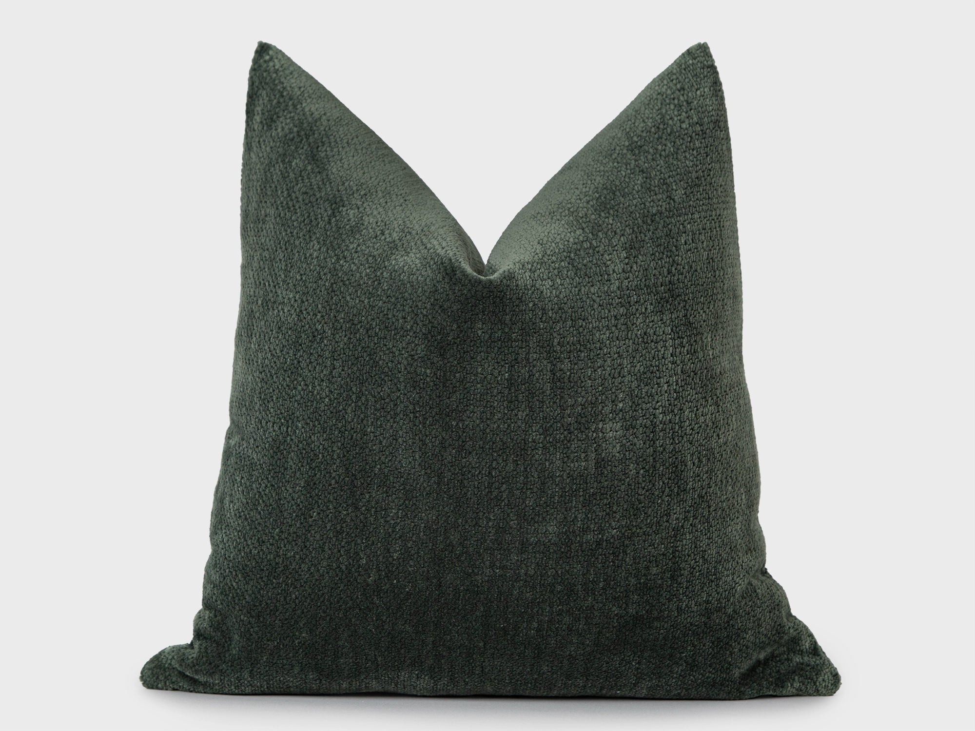 Dusty Dark Green Textured Pillow Cover