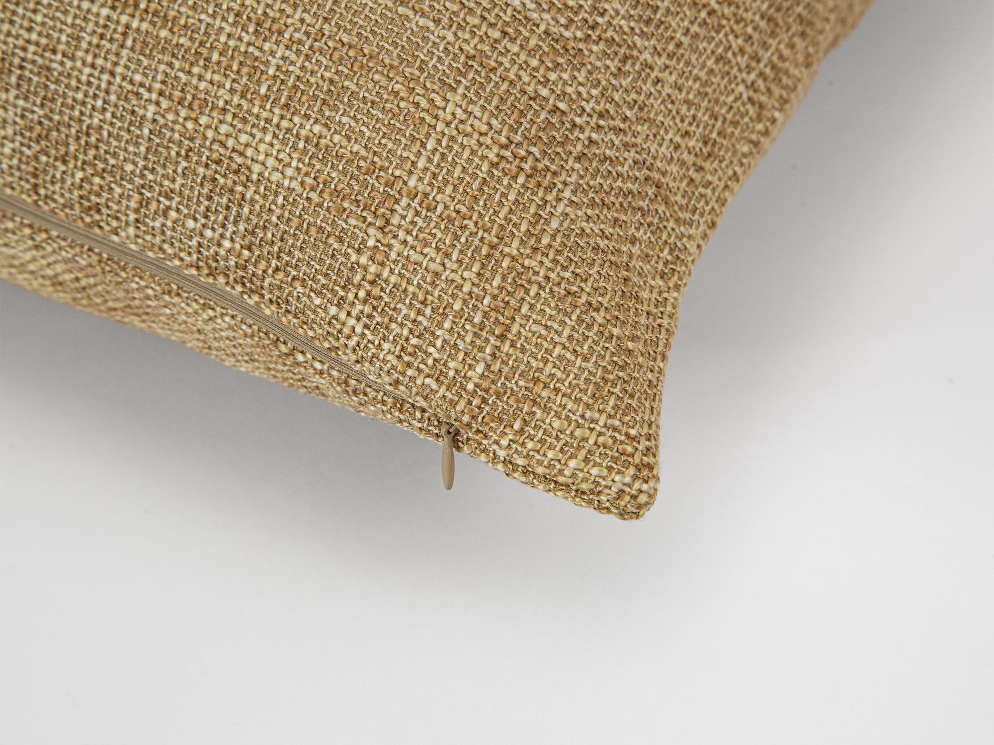 Dusty Gold Woven Linen Pillow Cover