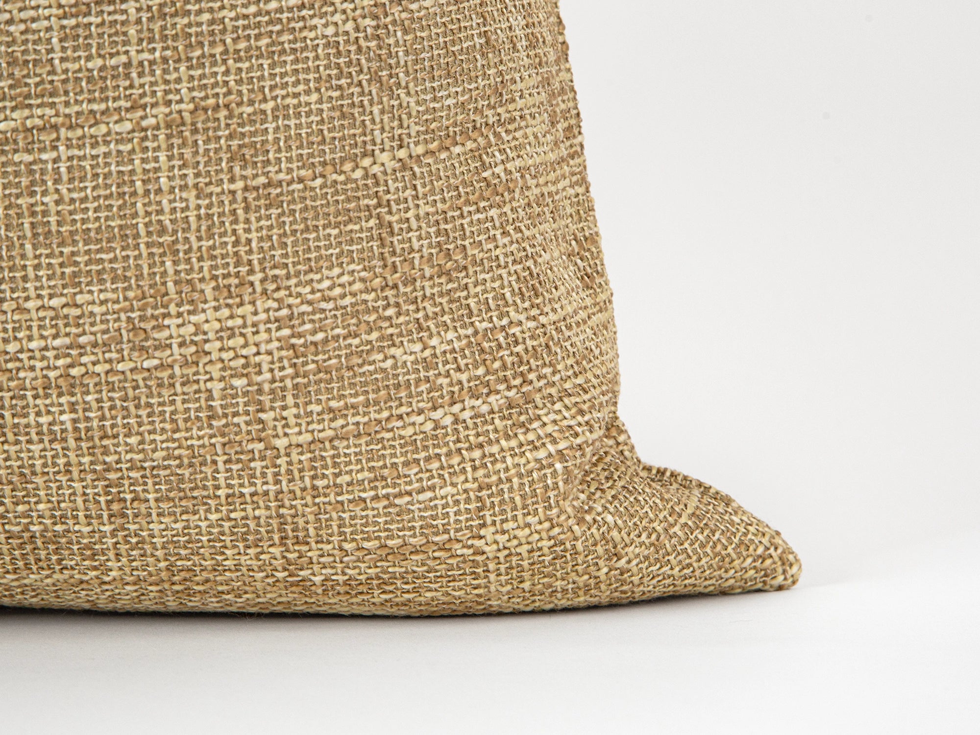 Dusty Gold Woven Linen Pillow Cover