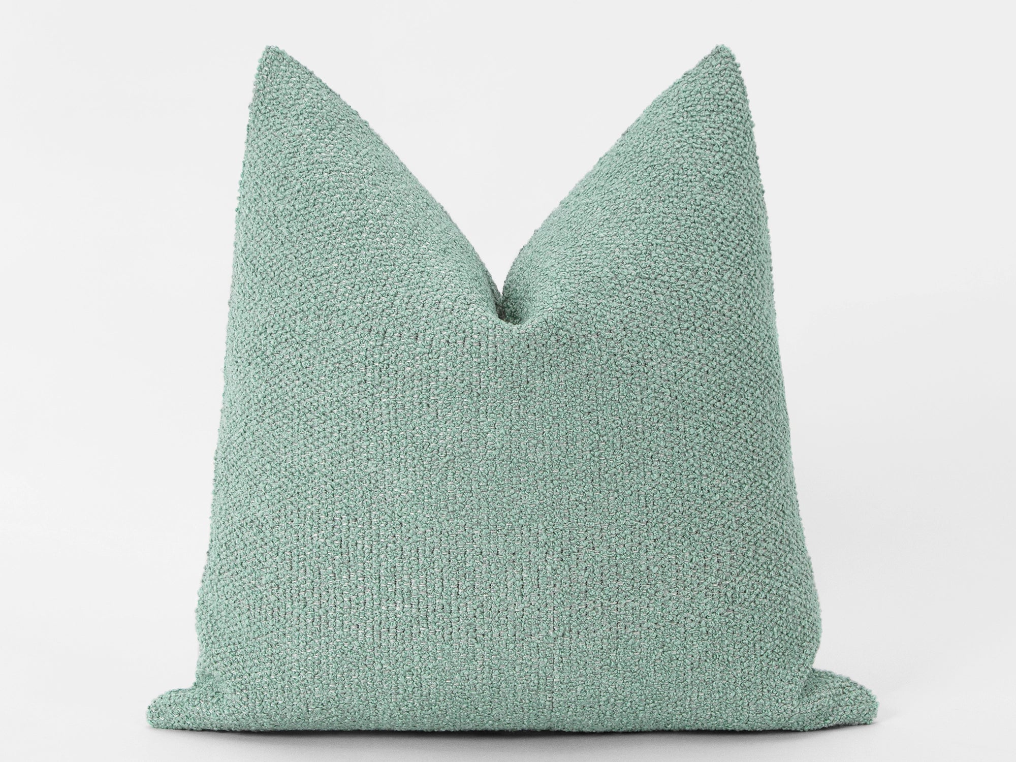 Mint Green Boucle Pillow Cover