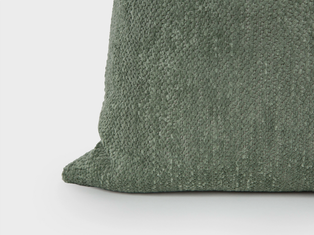 Dusty Green Textured Pillow Cover