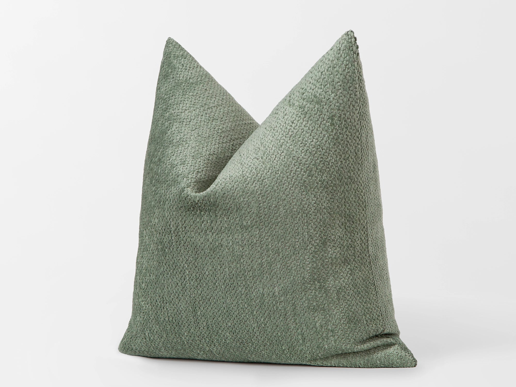 Dusty Green Textured Pillow Cover
