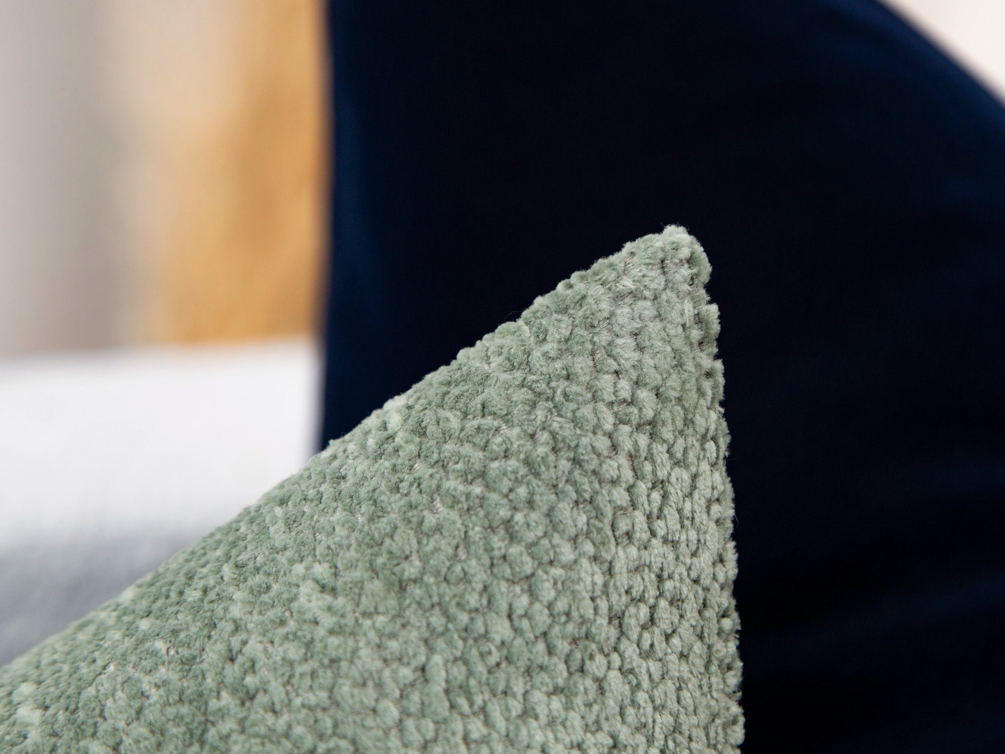 Dusty Green Textured Pillow Cover