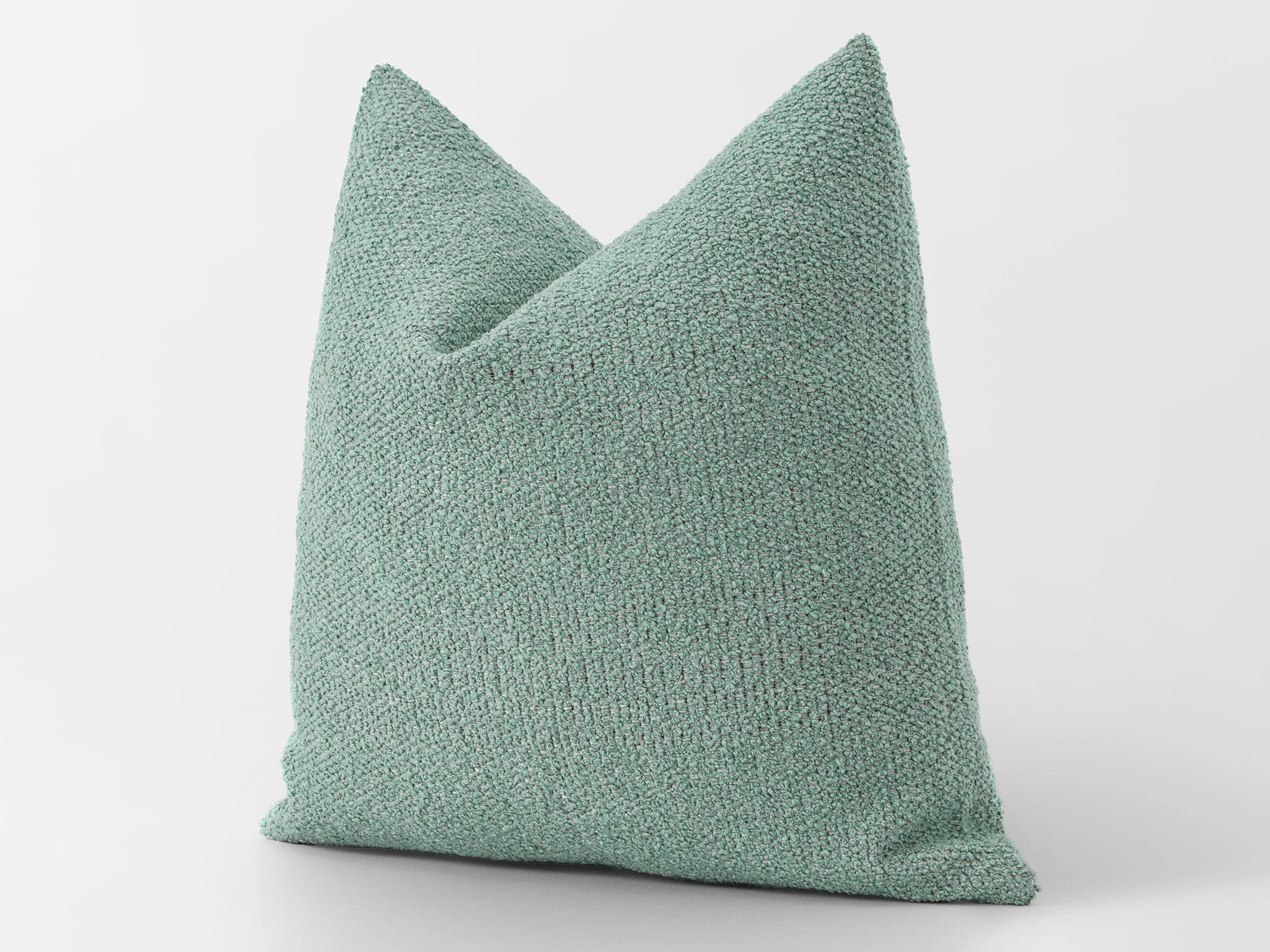 Mint Green Boucle Pillow Cover