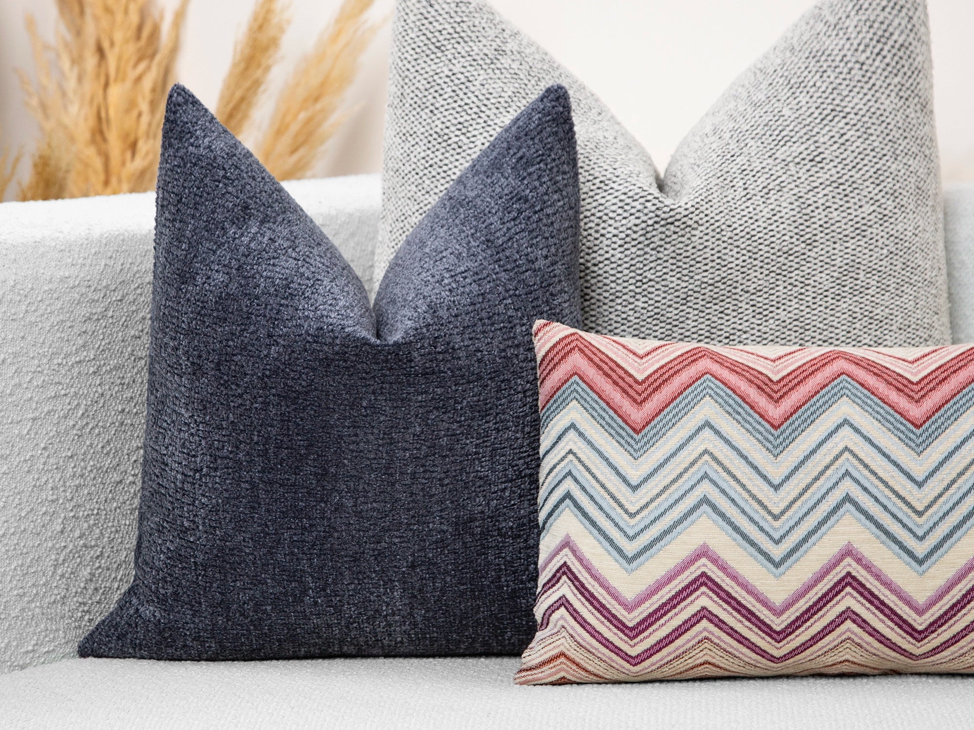 Dusty Indigo Textured Pillow Cover
