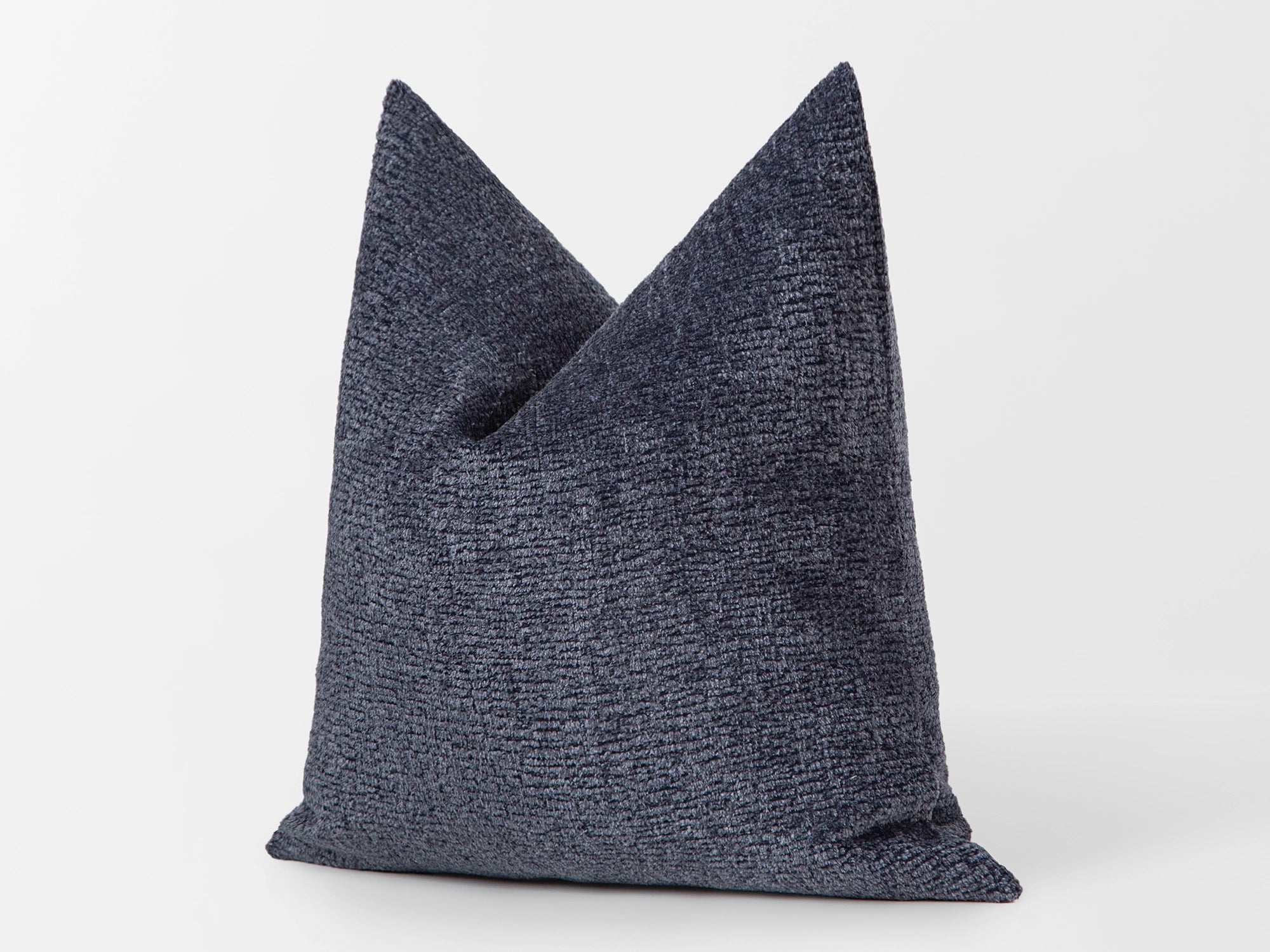 Dusty Indigo Textured Pillow Cover