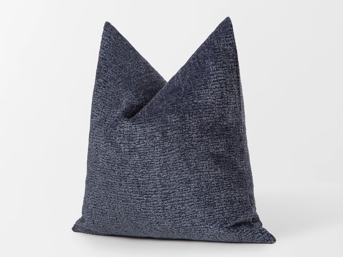 Dusty Indigo Textured Pillow Cover