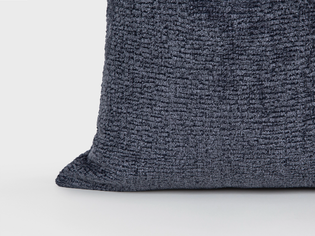 Dusty Indigo Textured Pillow Cover