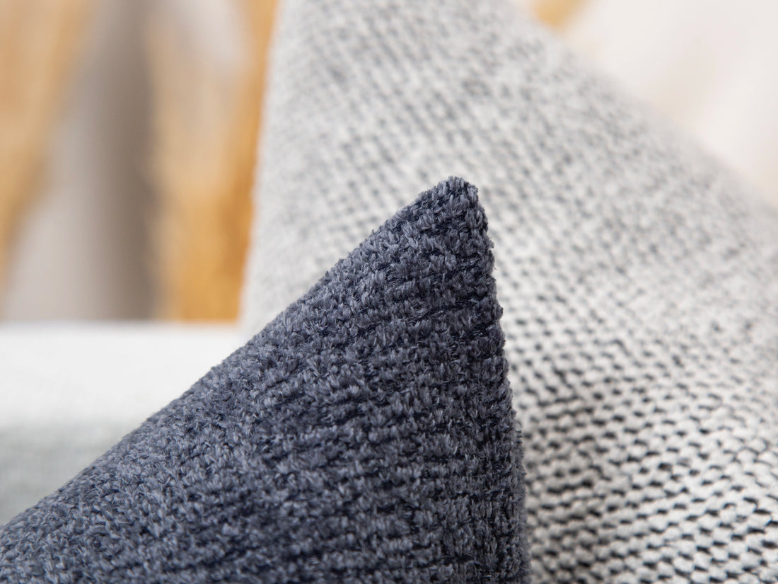 Dusty Indigo Textured Pillow Cover