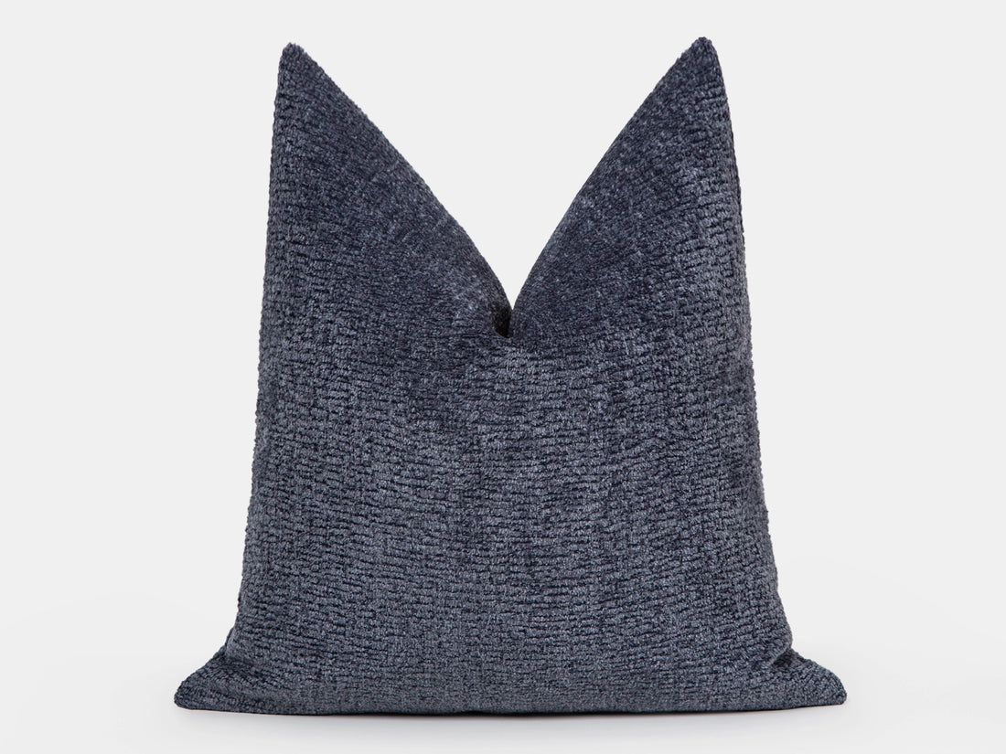 Dusty Indigo Textured Pillow Cover