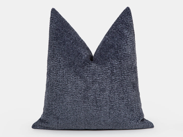 Dusty Indigo Textured Pillow Cover