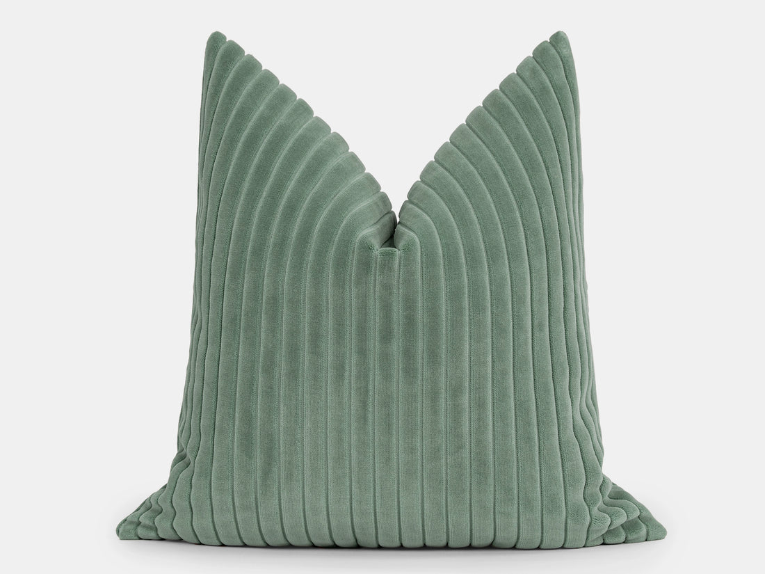 Dusty Mint Corduroy Velvet Pillow Cover